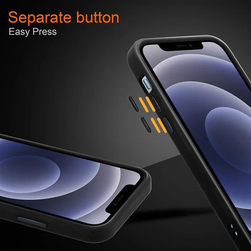 Cadorabo Hülle kompatibel mit Apple iPhone 12 PRO MAX Hybrid Schutzhülle mit TPU Silikon Innenseite und matter Kunststoff Rückseite