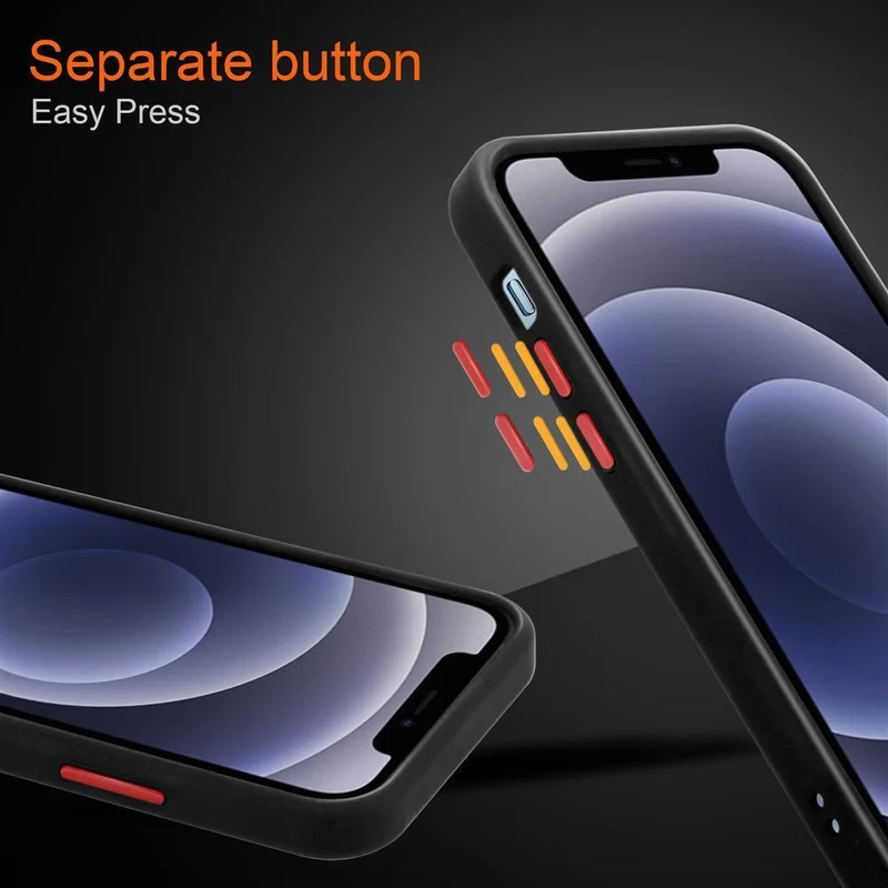 Cadorabo Hülle kompatibel mit Apple iPhone 12 PRO MAX Hybrid Schutzhülle mit TPU Silikon Innenseite und matter Kunststoff Rückseite