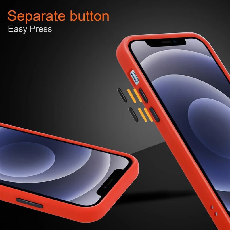 Cadorabo Hülle kompatibel mit Apple iPhone 12 / 12 PRO Hybrid Schutzhülle mit TPU Silikon Innenseite und matter Kunststoff Rückseite