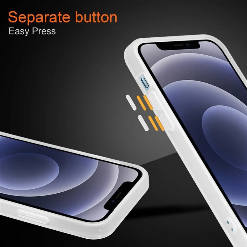 Cadorabo Hülle kompatibel mit Apple iPhone 12 / 12 PRO Hybrid Schutzhülle mit TPU Silikon Innenseite und matter Kunststoff Rückseite
