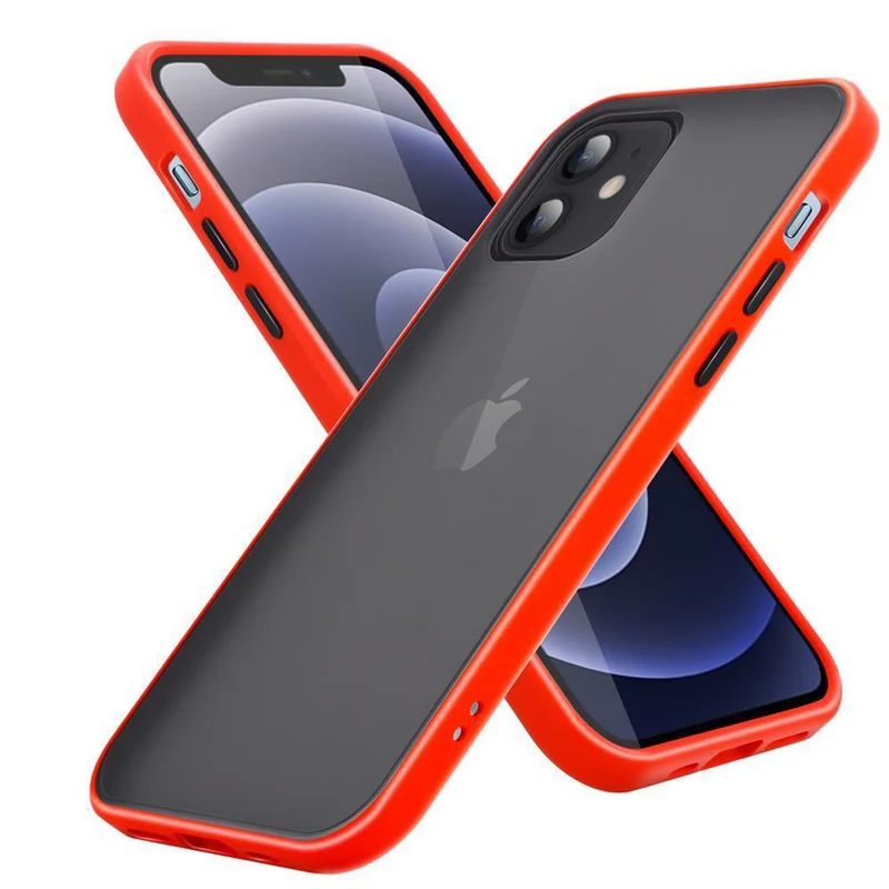 Cadorabo Hülle kompatibel mit Apple iPhone 12 MINI Hybrid Schutzhülle mit TPU Silikon Innenseite und matter Kunststoff Rückseite