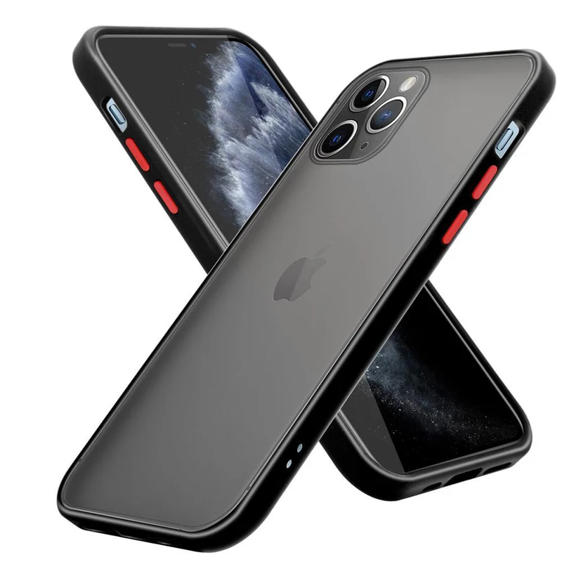 Cadorabo Hülle kompatibel mit Apple iPhone 11 PRO MAX Hybrid Schutzhülle mit TPU Silikon Innenseite und matter Kunststoff Rückseite
