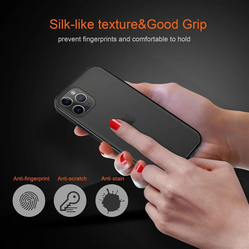 Cadorabo Hülle kompatibel mit Apple iPhone 11 PRO MAX Hybrid Schutzhülle mit TPU Silikon Innenseite und matter Kunststoff Rückseite