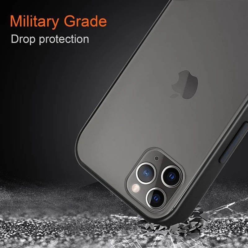 Cadorabo Hülle kompatibel mit Apple iPhone 11 PRO MAX Hybrid Schutzhülle mit TPU Silikon Innenseite und matter Kunststoff Rückseite