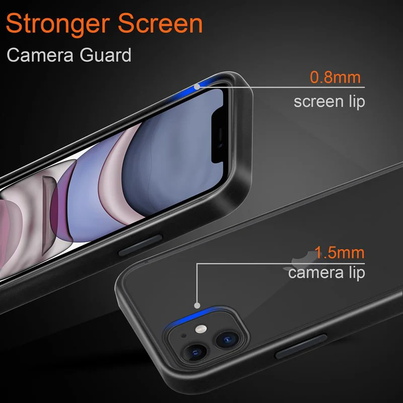 Cadorabo Hülle kompatibel mit Apple iPhone 11 Hybrid Schutzhülle mit TPU Silikon Innenseite und matter Kunststoff Rückseite