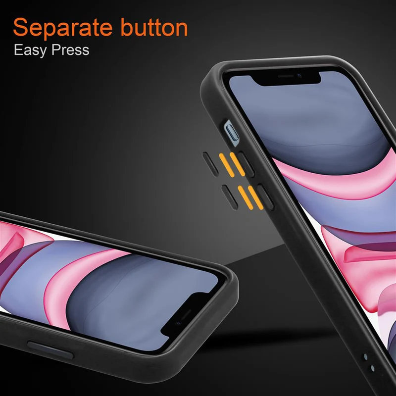 Cadorabo Hülle kompatibel mit Apple iPhone 11 Hybrid Schutzhülle mit TPU Silikon Innenseite und matter Kunststoff Rückseite