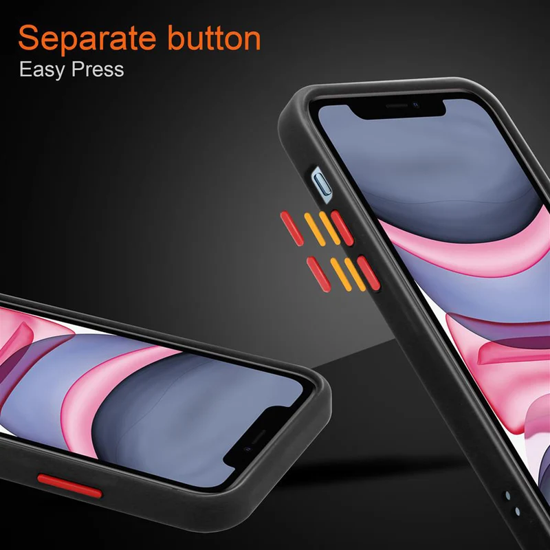 Cadorabo Hülle kompatibel mit Apple iPhone 11 Hybrid Schutzhülle mit TPU Silikon Innenseite und matter Kunststoff Rückseite