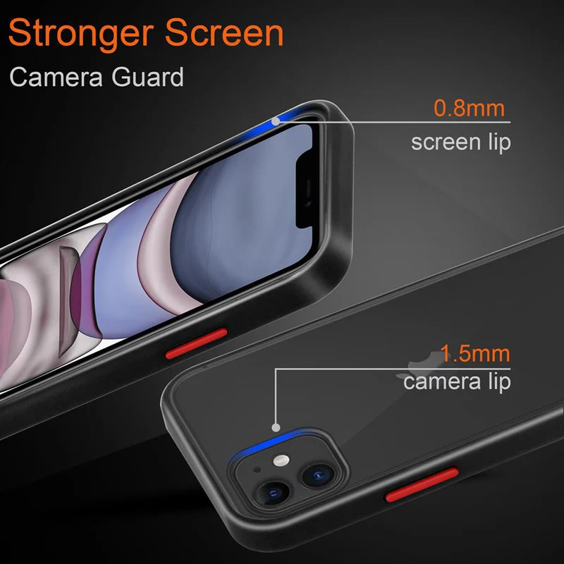 Cadorabo Hülle kompatibel mit Apple iPhone 11 Hybrid Schutzhülle mit TPU Silikon Innenseite und matter Kunststoff Rückseite