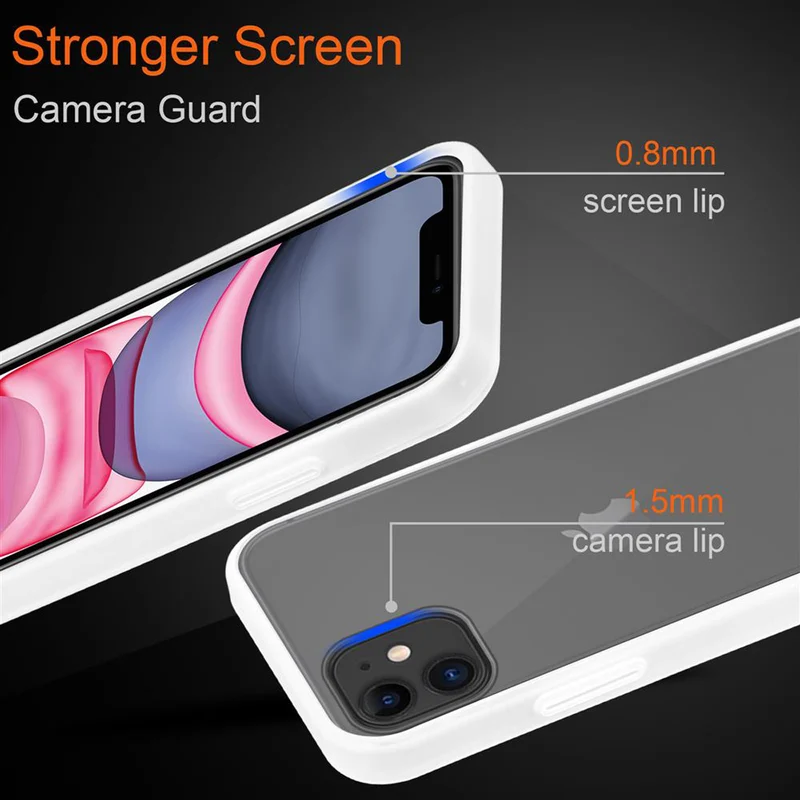 Cadorabo Hülle kompatibel mit Apple iPhone 11 Hybrid Schutzhülle mit TPU Silikon Innenseite und matter Kunststoff Rückseite