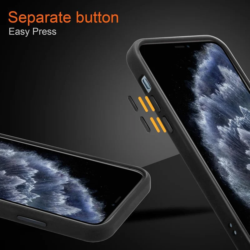 Cadorabo Hülle kompatibel mit Apple iPhone 11 PRO Hybrid Schutzhülle mit TPU Silikon Innenseite und matter Kunststoff Rückseite