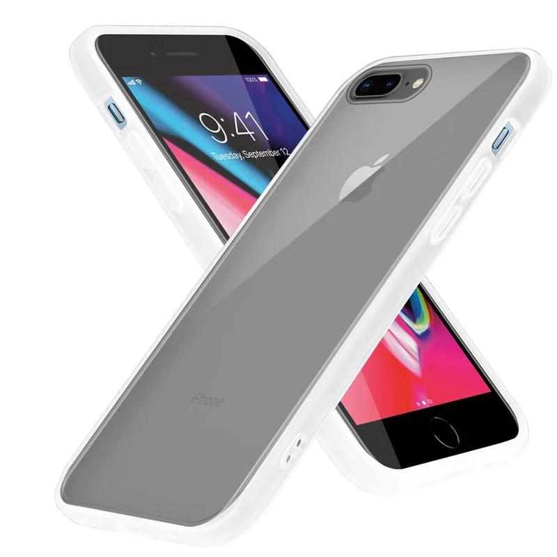 Cadorabo Hülle kompatibel mit Apple iPhone 6 PLUS / 6S PLUS / 7 PLUS / 7S PLUS / 8 PLUS Hybrid Schutzhülle mit TPU Silikon Innenseite und matter Kunststoff Rückseite
