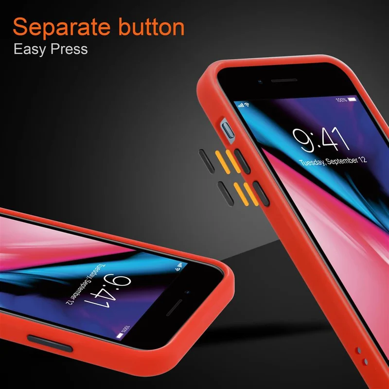 Cadorabo Hülle kompatibel mit Apple iPhone 6 PLUS / 6S PLUS / 7 PLUS / 7S PLUS / 8 PLUS Hybrid Schutzhülle mit TPU Silikon Innenseite und matter Kunststoff Rückseite