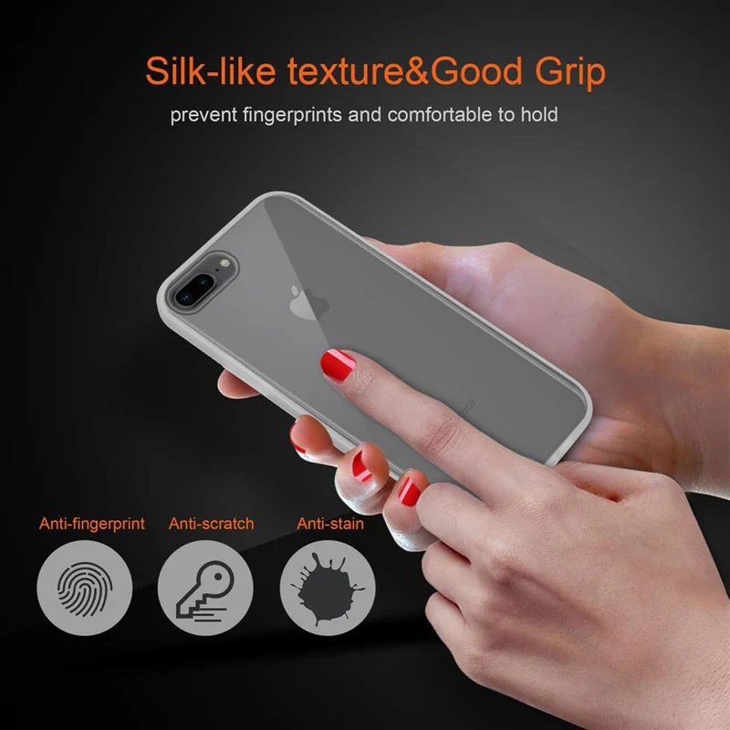 Cadorabo Hülle kompatibel mit Apple iPhone 6 PLUS / 6S PLUS / 7 PLUS / 7S PLUS / 8 PLUS Hybrid Schutzhülle mit TPU Silikon Innenseite und matter Kunststoff Rückseite