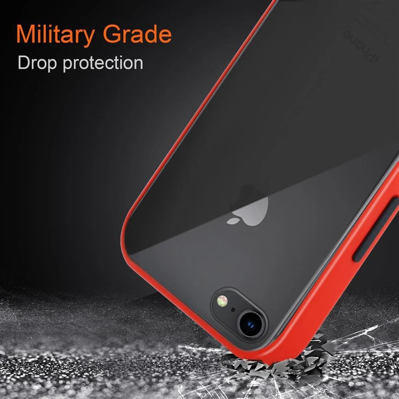 Cadorabo Hülle kompatibel mit Apple iPhone 6 / 6S / 7 / 7S / 8 / SE 2020 Hybrid Schutzhülle mit TPU Silikon Innenseite und matter Kunststoff Rückseite