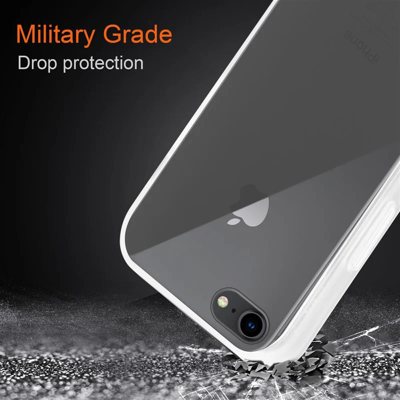 Cadorabo Hülle kompatibel mit Apple iPhone 6 / 6S / 7 / 7S / 8 / SE 2020 Hybrid Schutzhülle mit TPU Silikon Innenseite und matter Kunststoff Rückseite