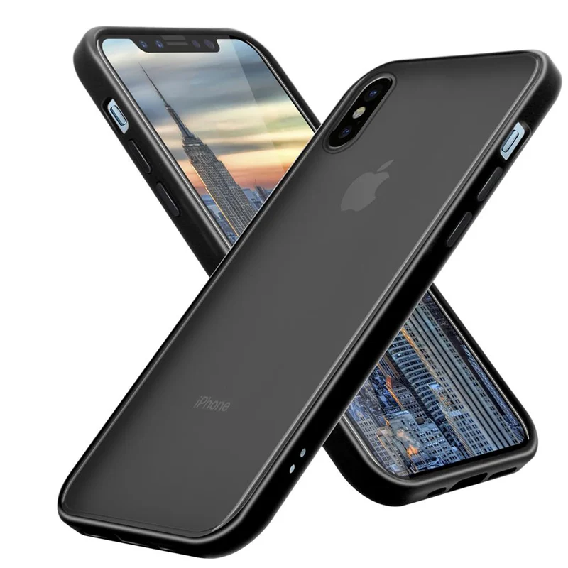 Cadorabo Hülle kompatibel mit Apple iPhone X / XS Hybrid Schutzhülle mit TPU Silikon Innenseite und matter Kunststoff Rückseite