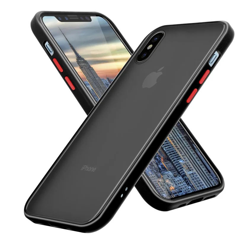 Cadorabo Hülle kompatibel mit Apple iPhone X / XS Hybrid Schutzhülle mit TPU Silikon Innenseite und matter Kunststoff Rückseite