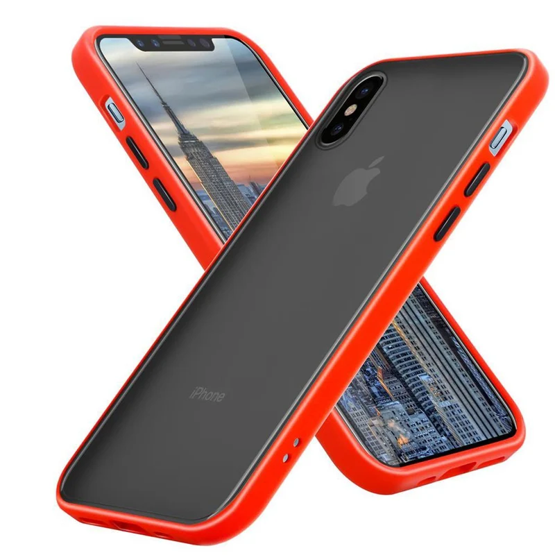 Cadorabo Hülle kompatibel mit Apple iPhone X / XS Hybrid Schutzhülle mit TPU Silikon Innenseite und matter Kunststoff Rückseite