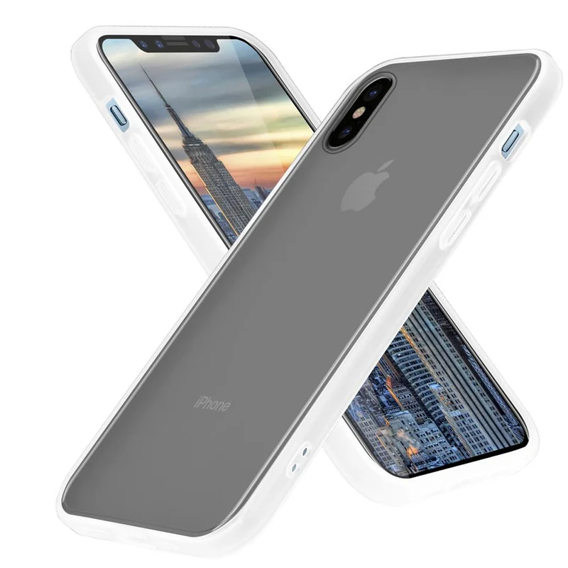 Cadorabo Hülle kompatibel mit Apple iPhone X / XS Hybrid Schutzhülle mit TPU Silikon Innenseite und matter Kunststoff Rückseite