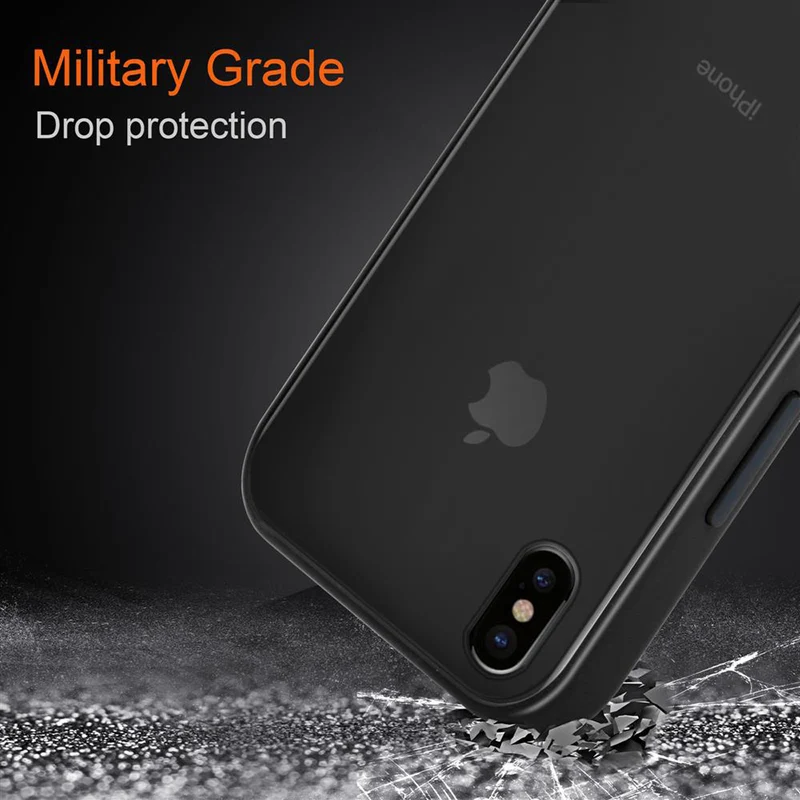 Cadorabo Hülle kompatibel mit Apple iPhone X / XS Hybrid Schutzhülle mit TPU Silikon Innenseite und matter Kunststoff Rückseite