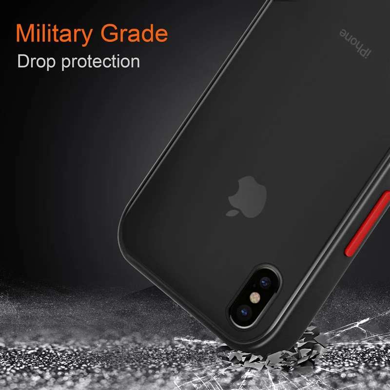 Cadorabo Hülle kompatibel mit Apple iPhone X / XS Hybrid Schutzhülle mit TPU Silikon Innenseite und matter Kunststoff Rückseite