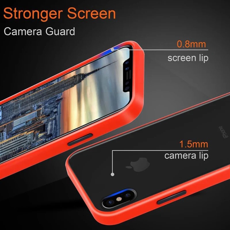Cadorabo Hülle kompatibel mit Apple iPhone X / XS Hybrid Schutzhülle mit TPU Silikon Innenseite und matter Kunststoff Rückseite