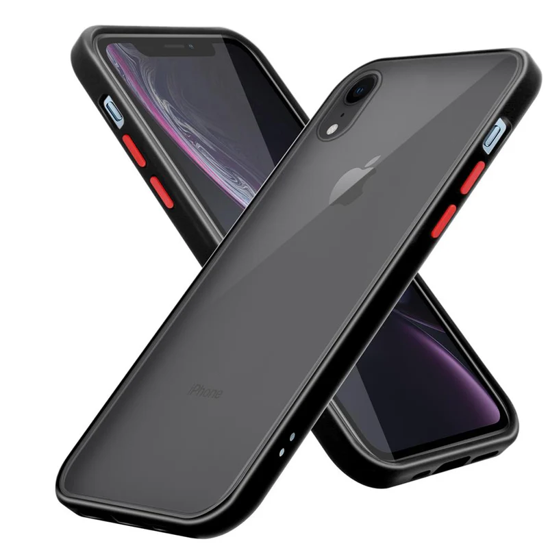 Cadorabo Hülle kompatibel mit Apple iPhone XR Hybrid Schutzhülle mit TPU Silikon Innenseite und matter Kunststoff Rückseite