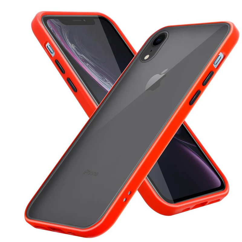 Cadorabo Hülle kompatibel mit Apple iPhone XR Hybrid Schutzhülle mit TPU Silikon Innenseite und matter Kunststoff Rückseite