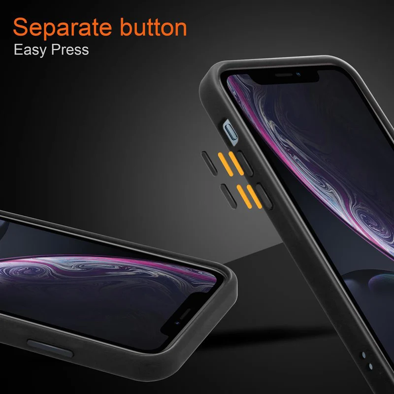 Cadorabo Hülle kompatibel mit Apple iPhone XR Hybrid Schutzhülle mit TPU Silikon Innenseite und matter Kunststoff Rückseite