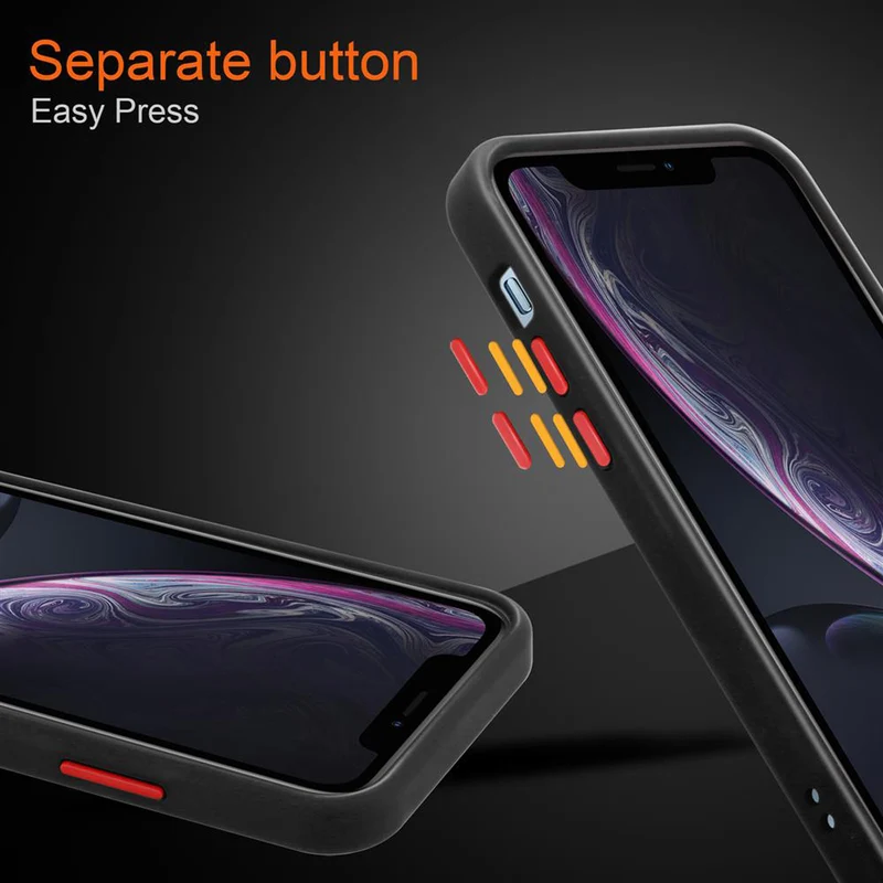 Cadorabo Hülle kompatibel mit Apple iPhone XR Hybrid Schutzhülle mit TPU Silikon Innenseite und matter Kunststoff Rückseite