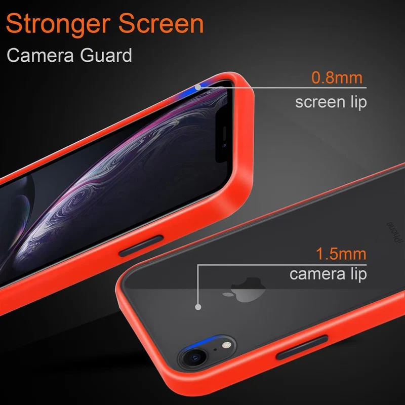 Cadorabo Hülle kompatibel mit Apple iPhone XR Hybrid Schutzhülle mit TPU Silikon Innenseite und matter Kunststoff Rückseite