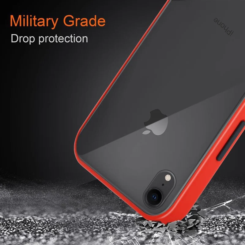 Cadorabo Hülle kompatibel mit Apple iPhone XR Hybrid Schutzhülle mit TPU Silikon Innenseite und matter Kunststoff Rückseite