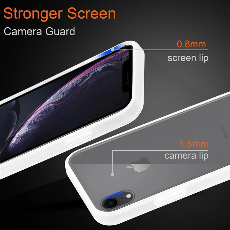 Cadorabo Hülle kompatibel mit Apple iPhone XR Hybrid Schutzhülle mit TPU Silikon Innenseite und matter Kunststoff Rückseite