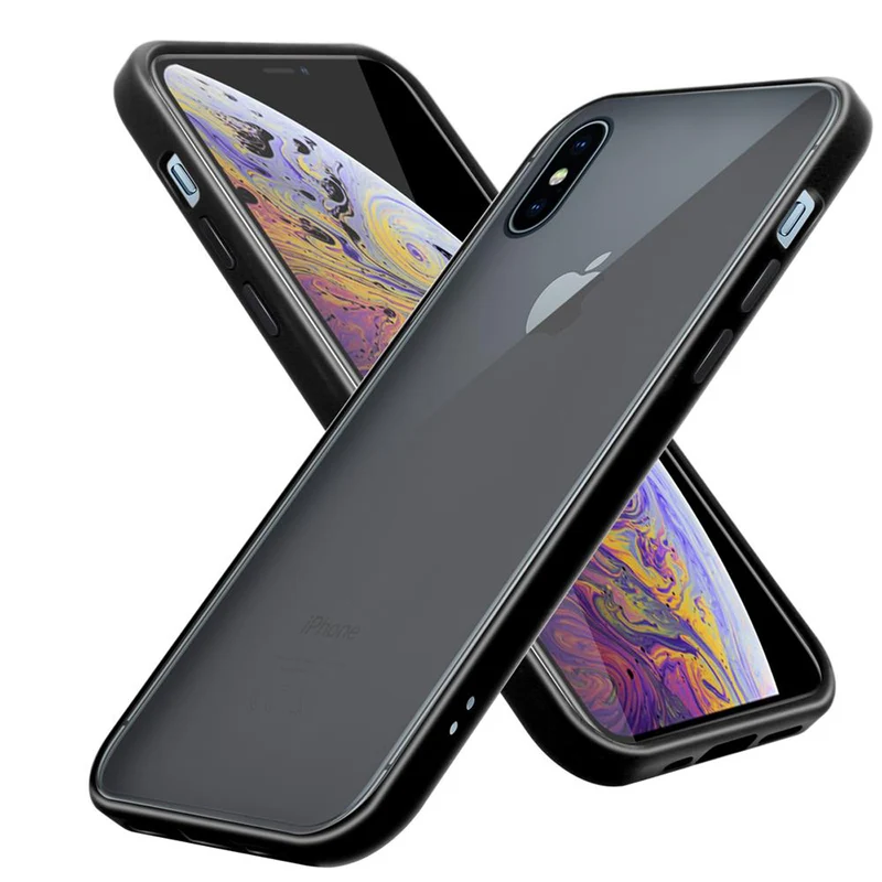 Cadorabo Hülle kompatibel mit Apple iPhone XS MAX Hybrid Schutzhülle mit TPU Silikon Innenseite und matter Kunststoff Rückseite