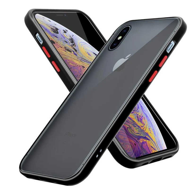 Cadorabo Hülle kompatibel mit Apple iPhone XS MAX Hybrid Schutzhülle mit TPU Silikon Innenseite und matter Kunststoff Rückseite