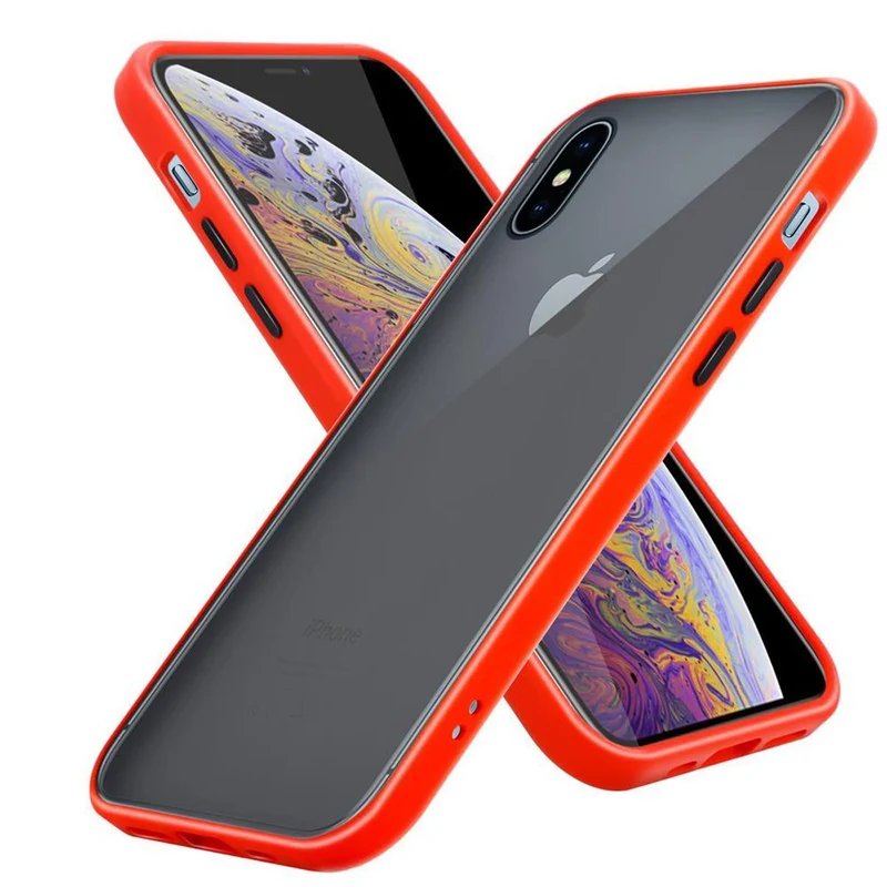 Cadorabo Hülle kompatibel mit Apple iPhone XS MAX Hybrid Schutzhülle mit TPU Silikon Innenseite und matter Kunststoff Rückseite