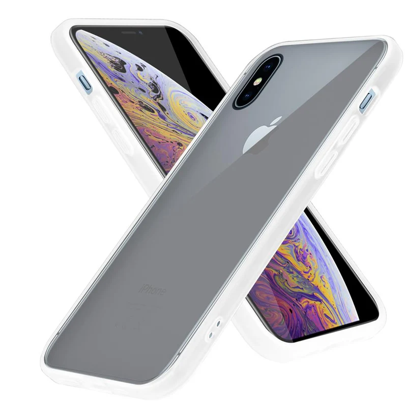 Cadorabo Hülle kompatibel mit Apple iPhone XS MAX Hybrid Schutzhülle mit TPU Silikon Innenseite und matter Kunststoff Rückseite