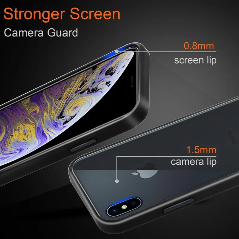 Cadorabo Hülle kompatibel mit Apple iPhone XS MAX Hybrid Schutzhülle mit TPU Silikon Innenseite und matter Kunststoff Rückseite