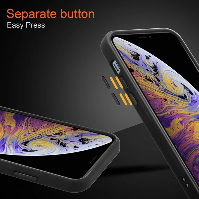 Cadorabo Hülle kompatibel mit Apple iPhone XS MAX Hybrid Schutzhülle mit TPU Silikon Innenseite und matter Kunststoff Rückseite