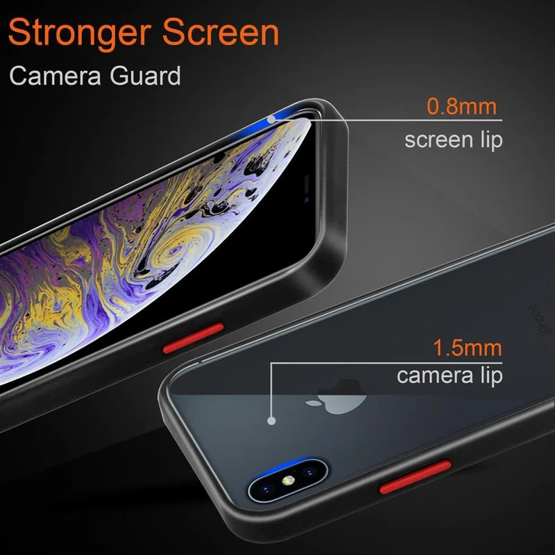 Cadorabo Hülle kompatibel mit Apple iPhone XS MAX Hybrid Schutzhülle mit TPU Silikon Innenseite und matter Kunststoff Rückseite
