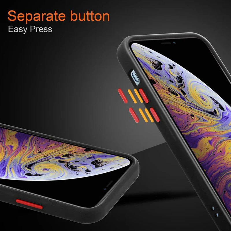 Cadorabo Hülle kompatibel mit Apple iPhone XS MAX Hybrid Schutzhülle mit TPU Silikon Innenseite und matter Kunststoff Rückseite
