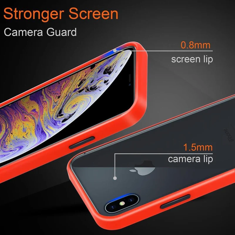 Cadorabo Hülle kompatibel mit Apple iPhone XS MAX Hybrid Schutzhülle mit TPU Silikon Innenseite und matter Kunststoff Rückseite