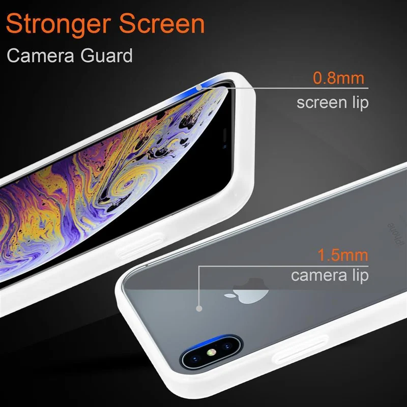 Cadorabo Hülle kompatibel mit Apple iPhone XS MAX Hybrid Schutzhülle mit TPU Silikon Innenseite und matter Kunststoff Rückseite