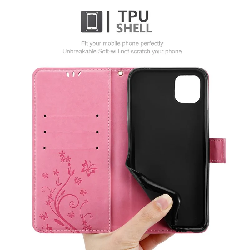 Cadorabo Hülle kompatibel mit Apple iPhone 12 PRO MAX Schutzhülle im Blumen Design mit Magnetverschluss, Standfunktion und Kartenfächern