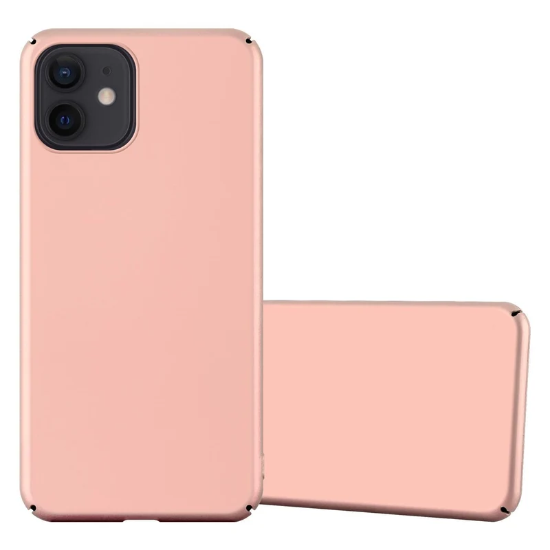 Cadorabo Hülle kompatibel mit Apple iPhone 12 / 12 PRO Hard Case Schutzhülle in Metall Optik gegen Kratzer und Stöße