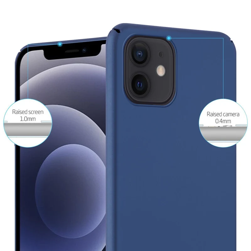 Cadorabo Hülle kompatibel mit Apple iPhone 12 / 12 PRO Hard Case Schutzhülle in Metall Optik gegen Kratzer und Stöße