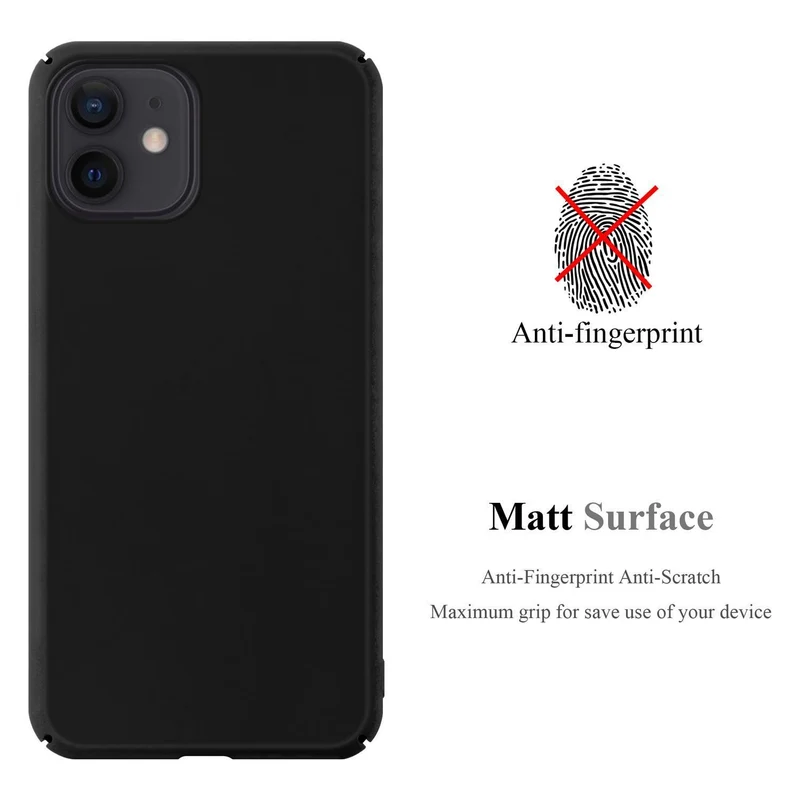 Cadorabo Hülle kompatibel mit Apple iPhone 12 / 12 PRO Hard Case Schutzhülle in Metall Optik gegen Kratzer und Stöße