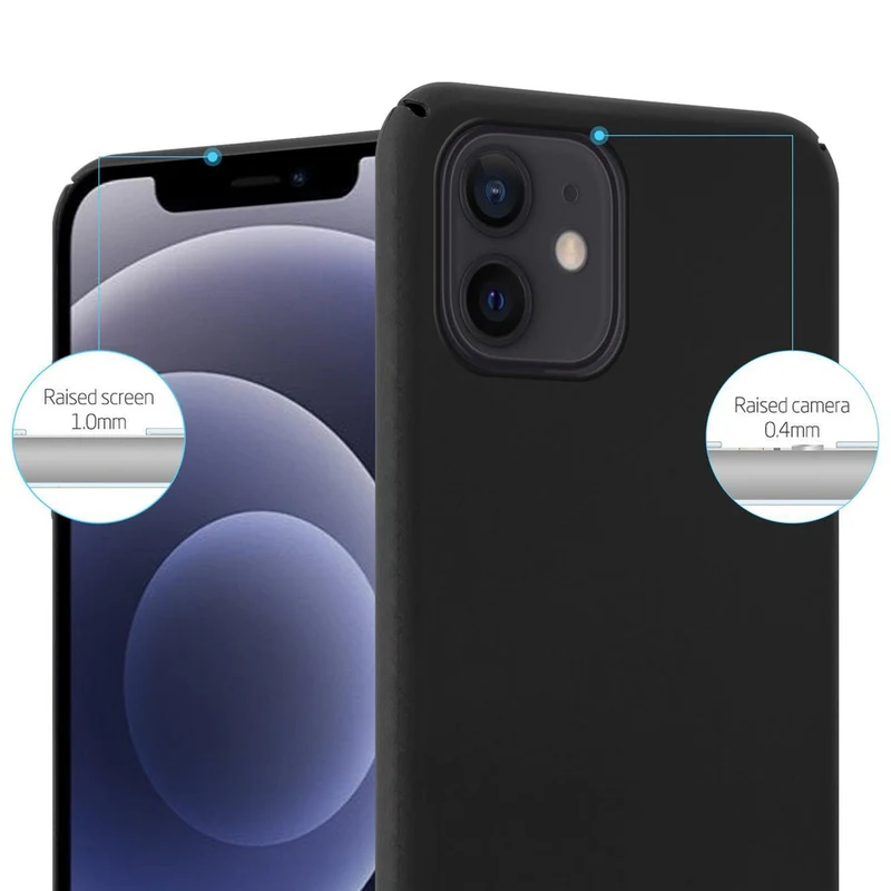 Cadorabo Hülle kompatibel mit Apple iPhone 12 MINI Hard Case Schutzhülle in Metall Optik gegen Kratzer und Stöße