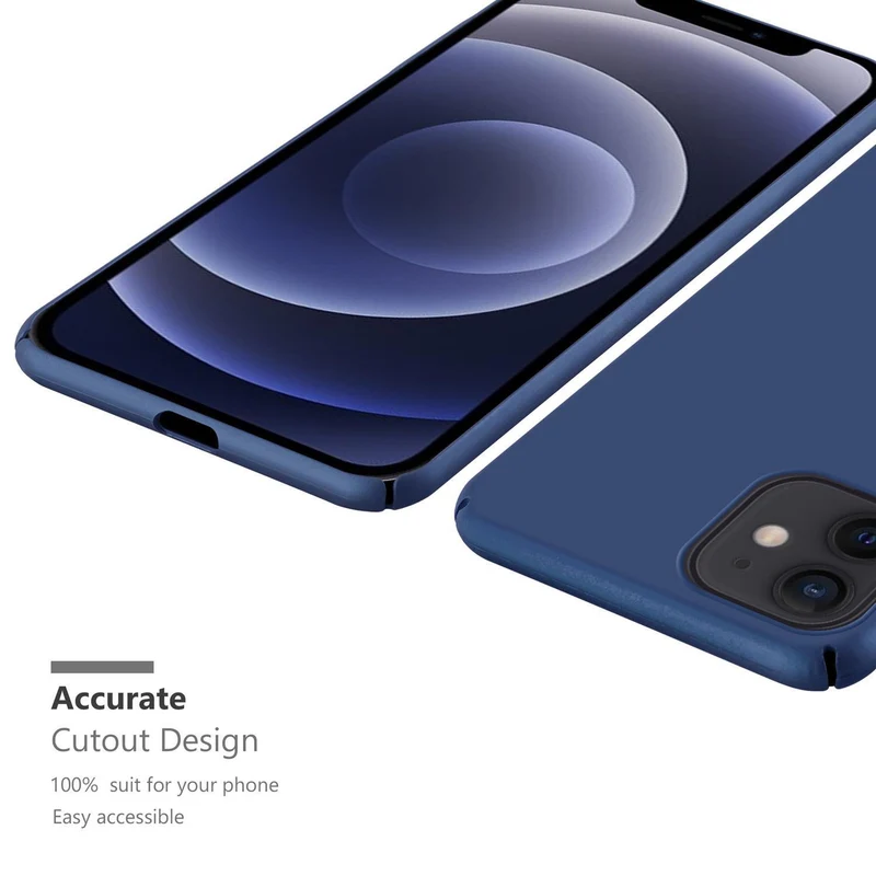 Cadorabo Hülle kompatibel mit Apple iPhone 12 MINI Hard Case Schutzhülle in Metall Optik gegen Kratzer und Stöße