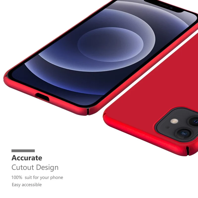 Cadorabo Hülle kompatibel mit Apple iPhone 12 MINI Hard Case Schutzhülle in Metall Optik gegen Kratzer und Stöße